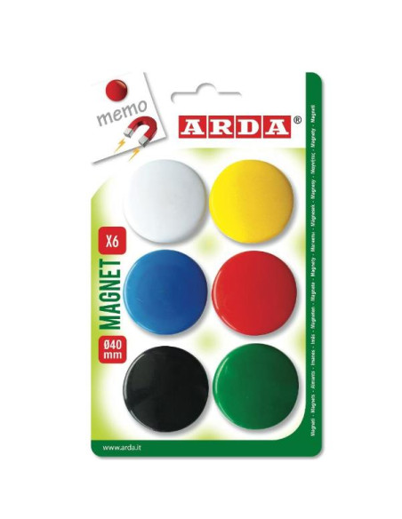 BLISTER 6 MAGNETI DIAMETRO 40 MM.