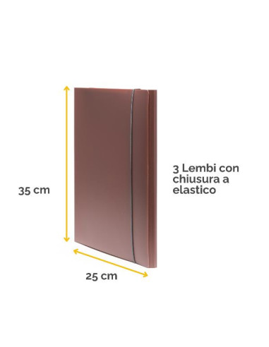 CARTELLA 3 LEMBI HOLOS MARRONE