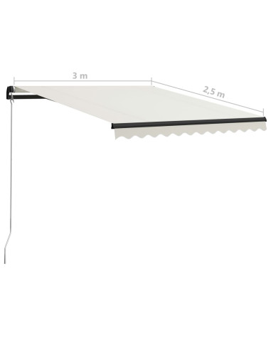 Tenda da Sole Retrattile Manuale 300x250 cm Crema