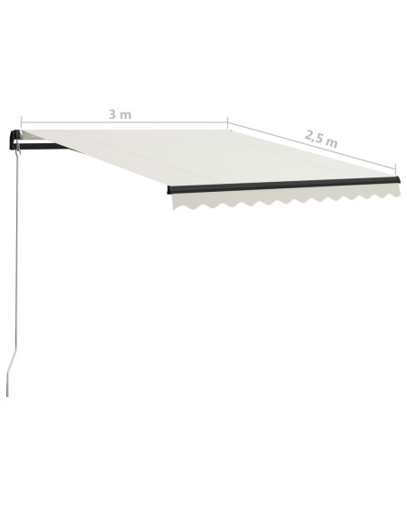 Tenda da Sole Retrattile Manuale 300x250 cm Crema