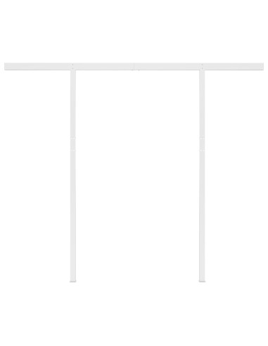 Tenda da Sole Automatica LED Sensore Vento 3,5x2,5 m Blu Bianca