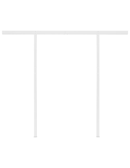 Tenda da Sole Automatica LED Sensore Vento 3,5x2,5 m Blu Bianca