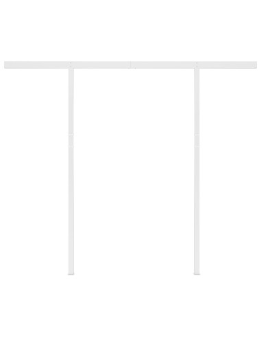 Tenda da Sole con LED Sensore Vento 3,5x2,5 m Arancio Marrone