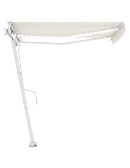 Tenda Automatica con Sensore Vento e LED 350x250 cm Crema