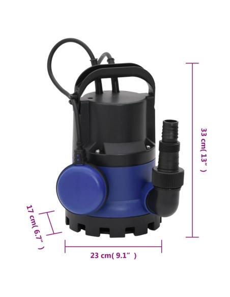 Pompa Acqua Sporca Elettrica Sommergibile per Giardino 400 W