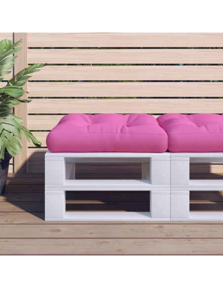Cuscino per Pallet Rosa 50x50x12 cm Tessuto