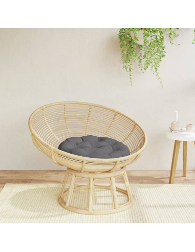 Cuscino Rotondo Antracite Ø 60x11 cm in Tessuto Oxford