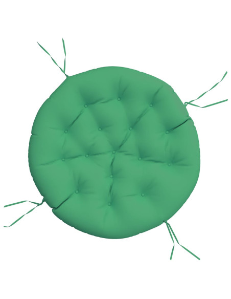 Cuscino Rotondo Verde Ø 100x11 cm in Tessuto Oxford