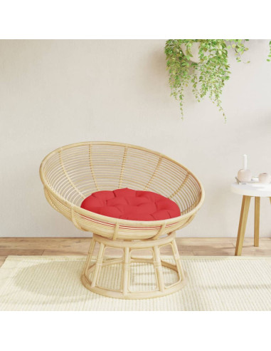 Cuscino Rotondo Rosso Ø 60x11 cm in Tessuto Oxford