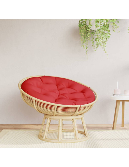 Cuscino Rotondo Rosso Ø 100x11 cm in Tessuto Oxford