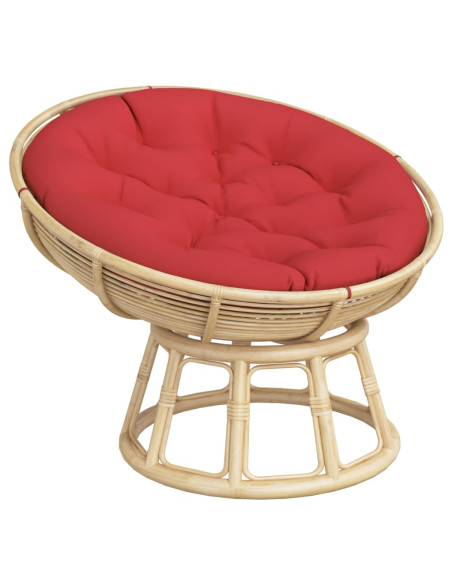 Cuscino Rotondo Rosso Ø 100x11 cm in Tessuto Oxford