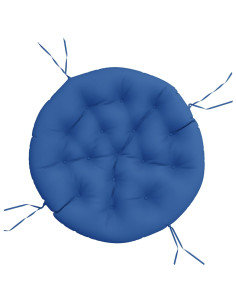 Cuscino Rotondo Blu Reale Ø 100x11 cm in Tessuto Oxford 2