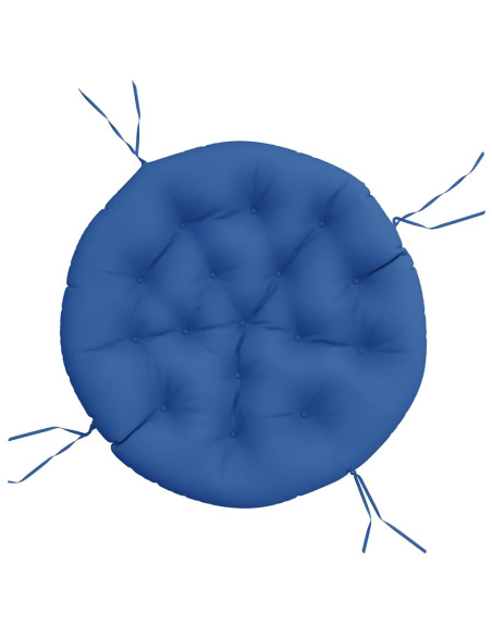 Cuscino Rotondo Blu Reale Ø 100x11 cm in Tessuto Oxford