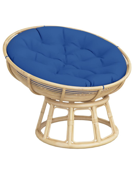 Cuscino Rotondo Blu Reale Ø 100x11 cm in Tessuto Oxford