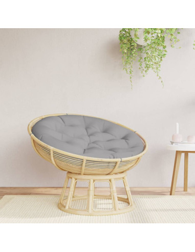 Cuscino Rotondo Grigio Ø 100x11 cm in Tessuto Oxford