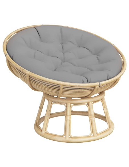 Cuscino Rotondo Grigio Ø 100x11 cm in Tessuto Oxford