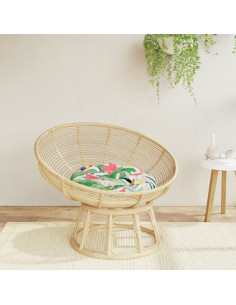 Cuscino Rotondo Multicolore Ø 60x11 cm in Tessuto Oxford