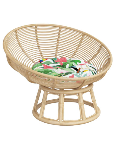 Cuscino Rotondo Multicolore Ø 60x11 cm in Tessuto Oxford