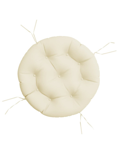 Cuscino Rotondo Crema Ø 60x11 cm in Tessuto Oxford