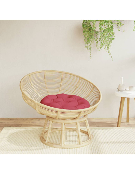 Cuscino Rotondo Rosso Vino Ø 60x11 cm in Tessuto Oxford