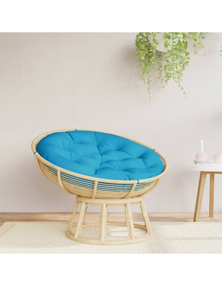 Cuscino Rotondo Blu Chiaro Ø 100x11 cm in Tessuto Oxford