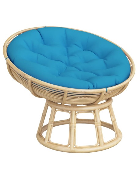 Cuscino Rotondo Blu Chiaro Ø 100x11 cm in Tessuto Oxford