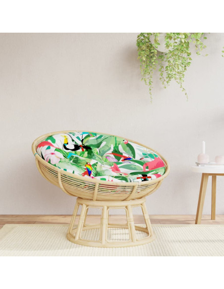 Cuscino Rotondo Multicolore Ø 100x11 cm in Tessuto Oxford