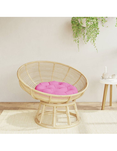 Cuscino Rotondo Rosa Ø 60x11 cm in Tessuto Oxford