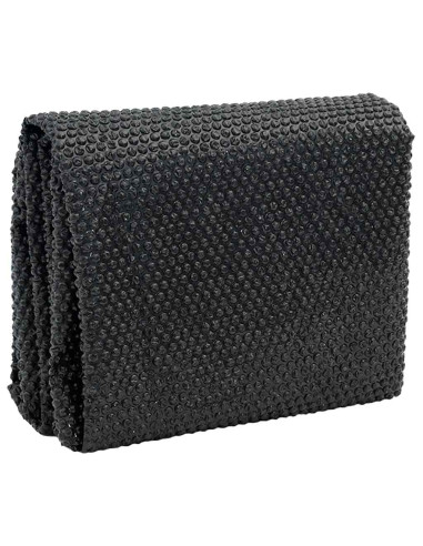 Pellicola Galleggiante Solare PE Piscina 1000x600 cm Nero e Blu