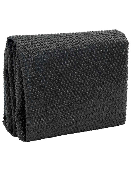 Pellicola Galleggiante Solare PE Piscina 600x400 cm Nero e Blu