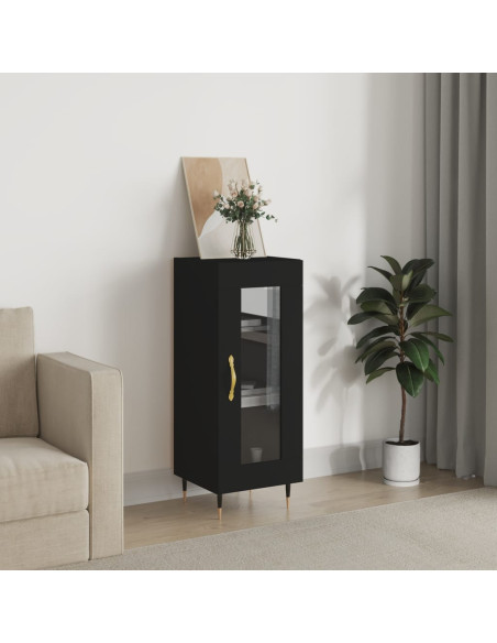 Credenza Nero 34,5x34x90 cm in Legno Multistrato