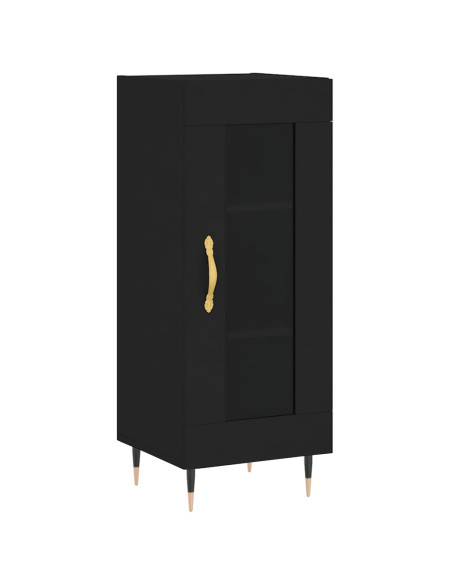 Credenza Nero 34,5x34x90 cm in Legno Multistrato