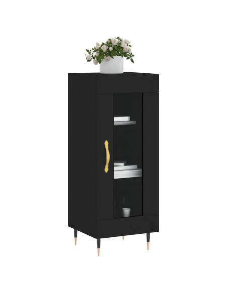 Credenza Nero 34,5x34x90 cm in Legno Multistrato