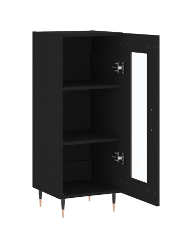 Credenza Nero 34,5x34x90 cm in Legno Multistrato