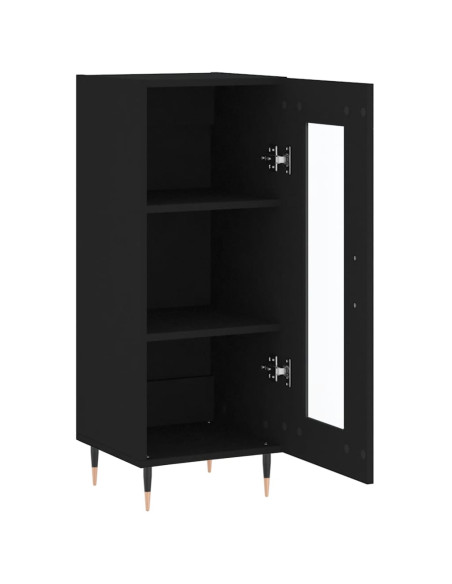Credenza Nero 34,5x34x90 cm in Legno Multistrato