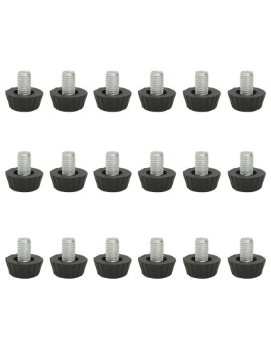 Piedini per Mobili Regolabili M8 18 pz Neri