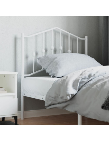 Testiera di Ricambio in Metallo Bianco 80 cm