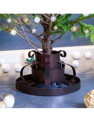 Base per Albero di Natale Rame Anticato 29x29x15,5 cm