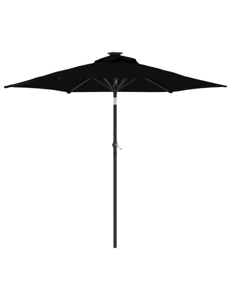 Ombrellone Giardino con Palo in Acciaio Nero 225x225x212 cm