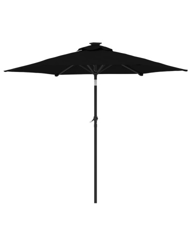 Ombrellone Giardino con Palo in Acciaio Nero 225x225x212 cm