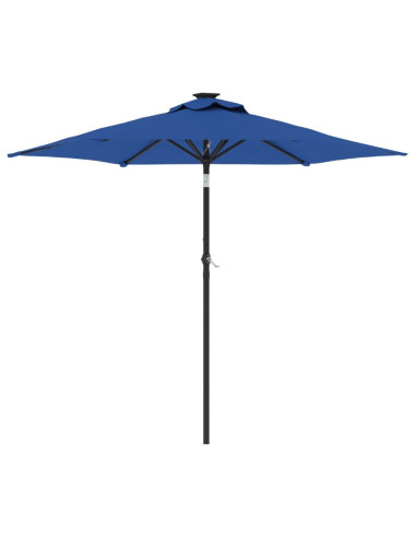 Ombrellone Giardino con Palo in Acciaio Azzurro 225x225x212 cm