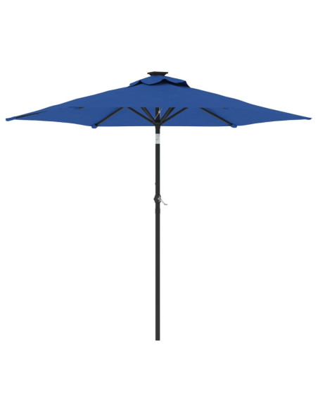 Ombrellone Giardino con Palo in Acciaio Azzurro 225x225x212 cm