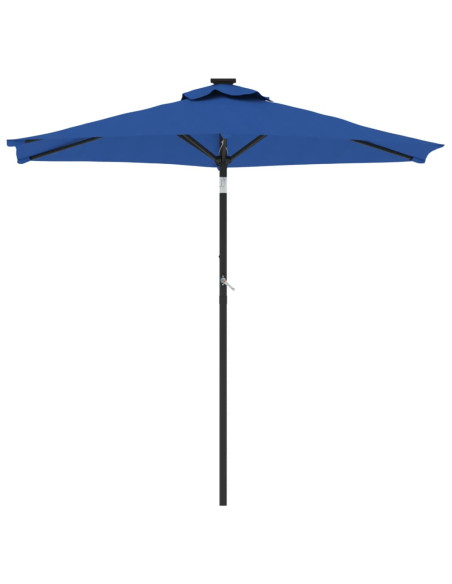 Ombrellone Giardino con Palo in Acciaio Azzurro 225x225x212 cm