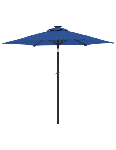 Ombrellone Giardino con Palo in Acciaio Azzurro 225x225x212 cm