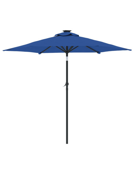 Ombrellone Giardino con Palo in Acciaio Azzurro 225x225x212 cm