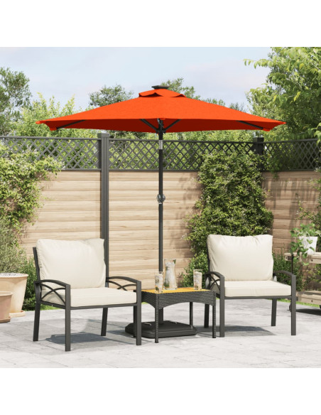 Ombrellone Giardino con Palo Acciaio Terracotta 225x225x212 cm