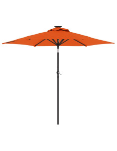 Ombrellone Giardino con Palo Acciaio Terracotta 225x225x212 cm 2