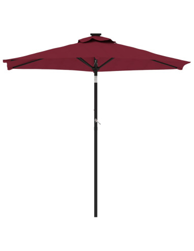 Ombrellone Giardino con Palo Acciaio Rosso Bordò 225x225x212 cm