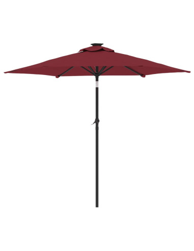 Ombrellone Giardino con Palo Acciaio Rosso Bordò 225x225x212 cm