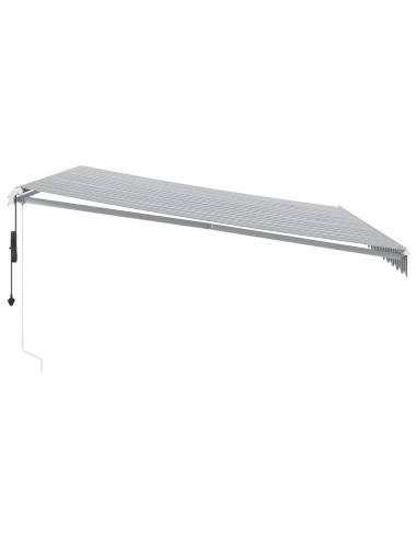 Tenda Retrattile Automatica LED Antracite e Bianco 450x350 cm